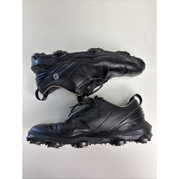 FootJoy Tour Alpha Black Leather Spiked Golf Shoes SIZE 11.5 M main image 7